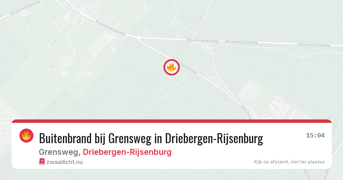 Buitenbrand bij Grensweg in Driebergen-Rijsenburg — 25 jul 2026