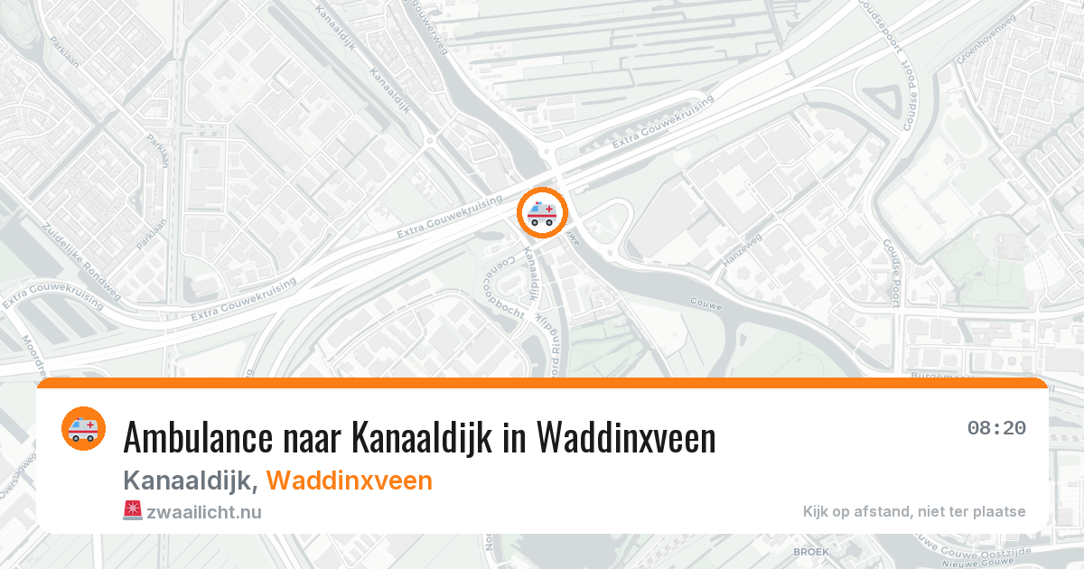 Ambulance naar Kanaaldijk in Waddinxveen — 14 jul 2026