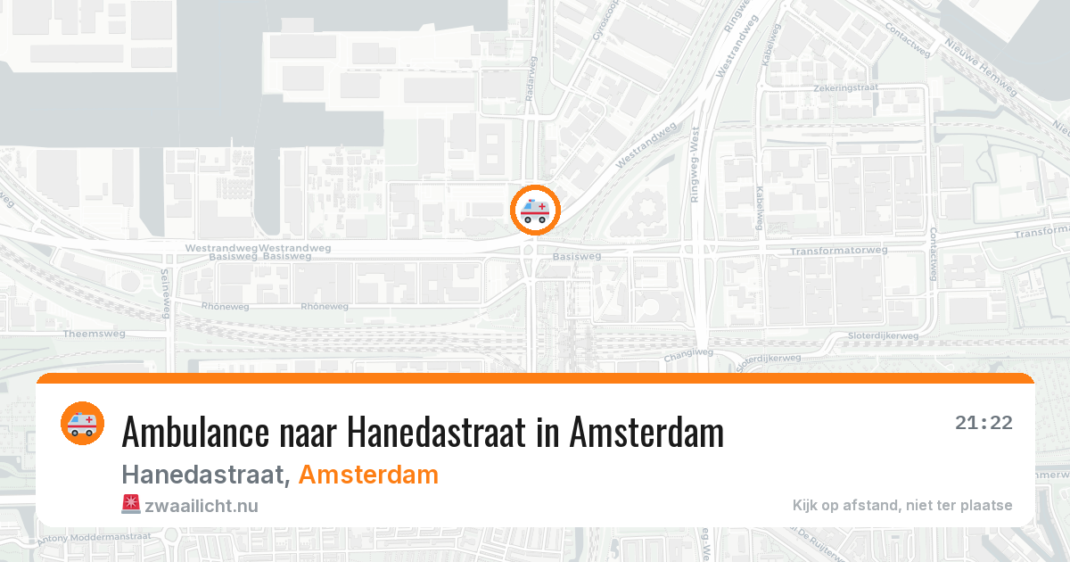 Ambulance naar Hanedastraat in Amsterdam — 25 jul 2026