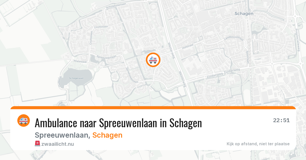 Ambulance naar Spreeuwenlaan in Schagen — 19 jul 2026