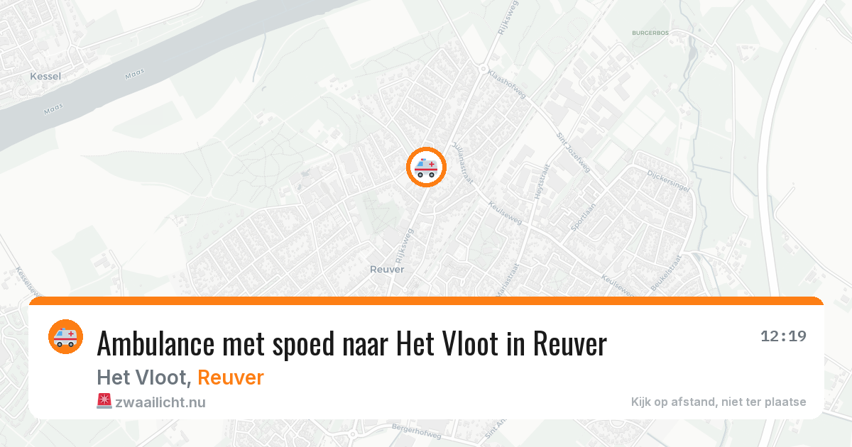 Ambulance met spoed naar Het Vloot in Reuver — 31 mei 2026