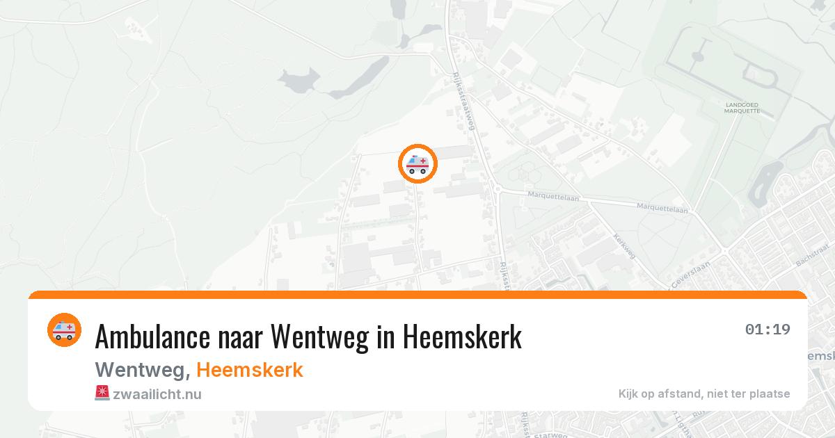 Ambulance naar Wentweg in Heemskerk — 1 jun 2026