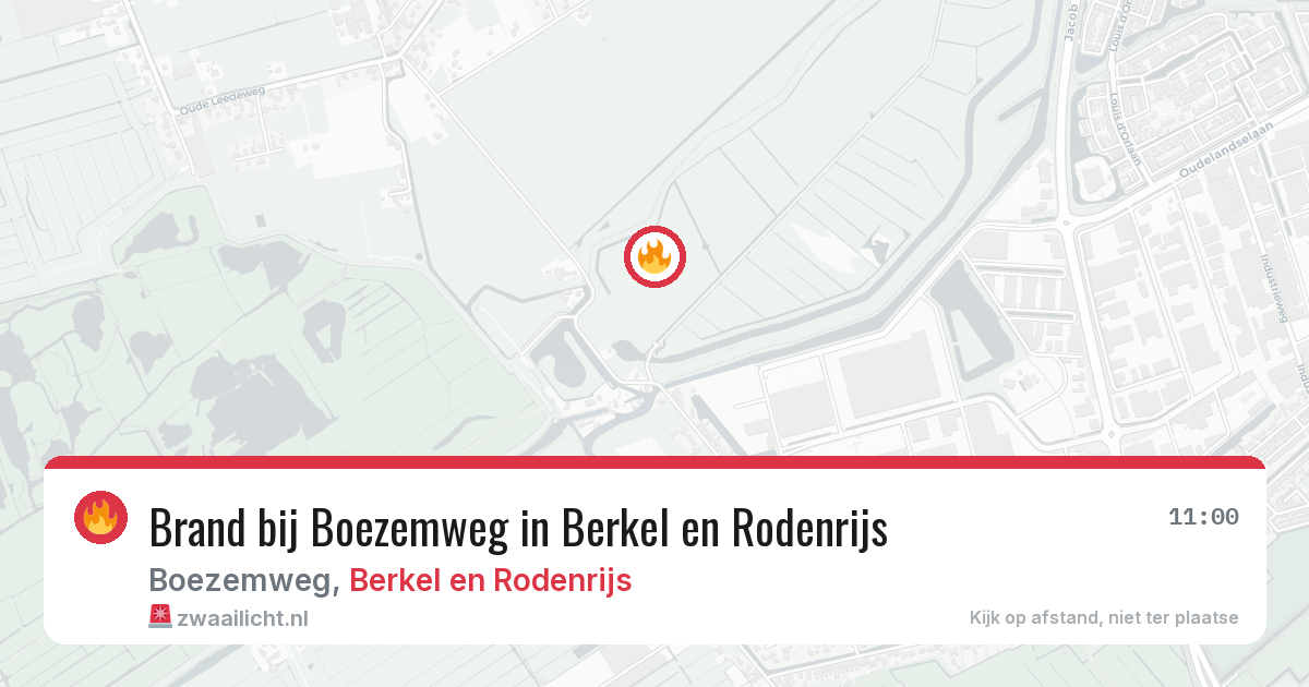 Brand bij Boezemweg in Berkel en Rodenrijs — 27 jul 2026