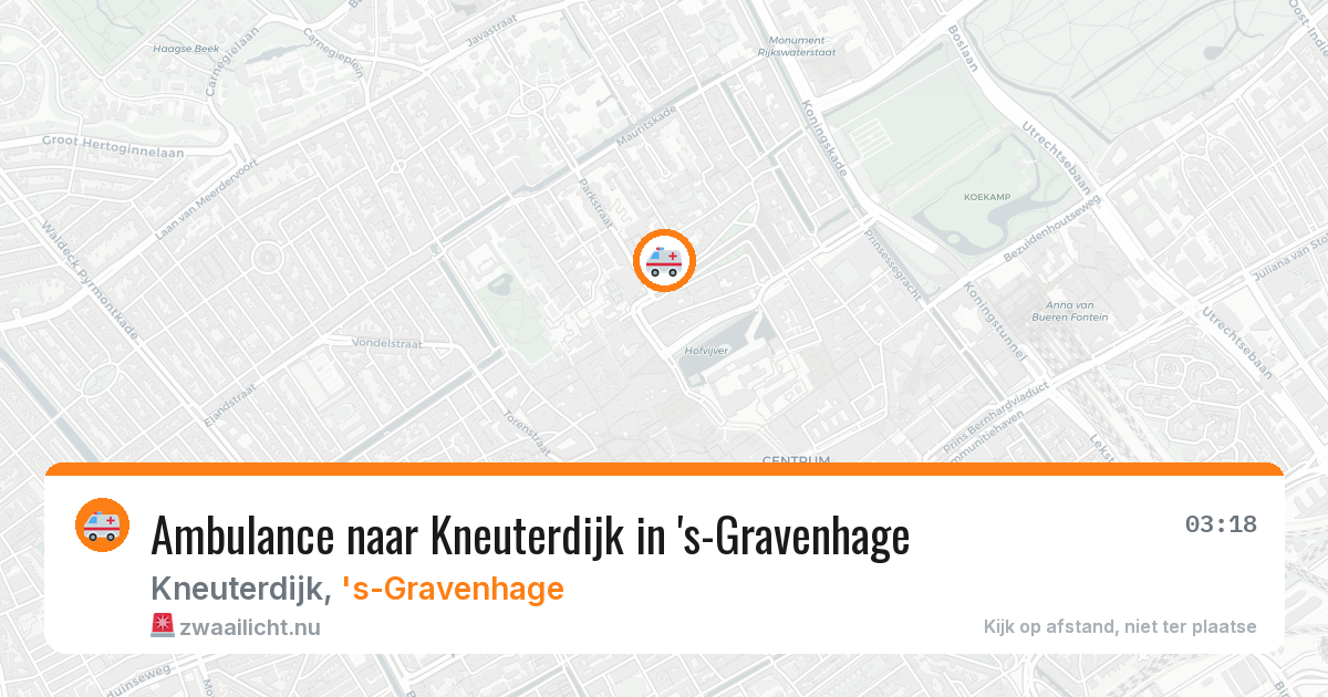 Ambulance naar Kneuterdijk in 's-Gravenhage — 24 mei 2026