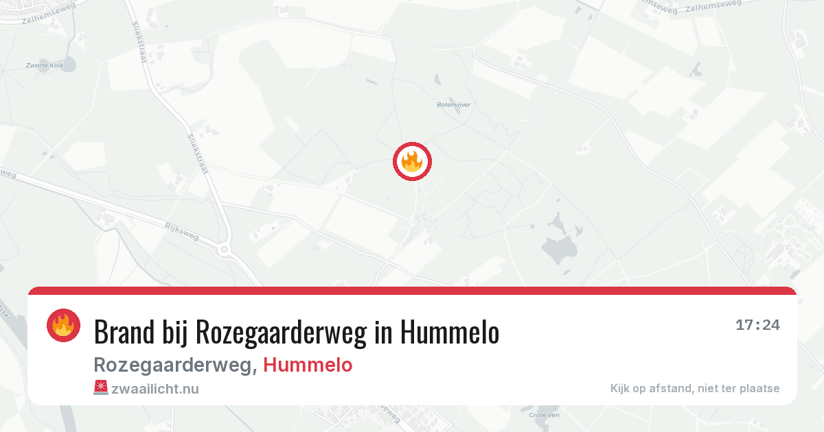 Brand bij Rozegaarderweg in Hummelo — 14 jul 2026