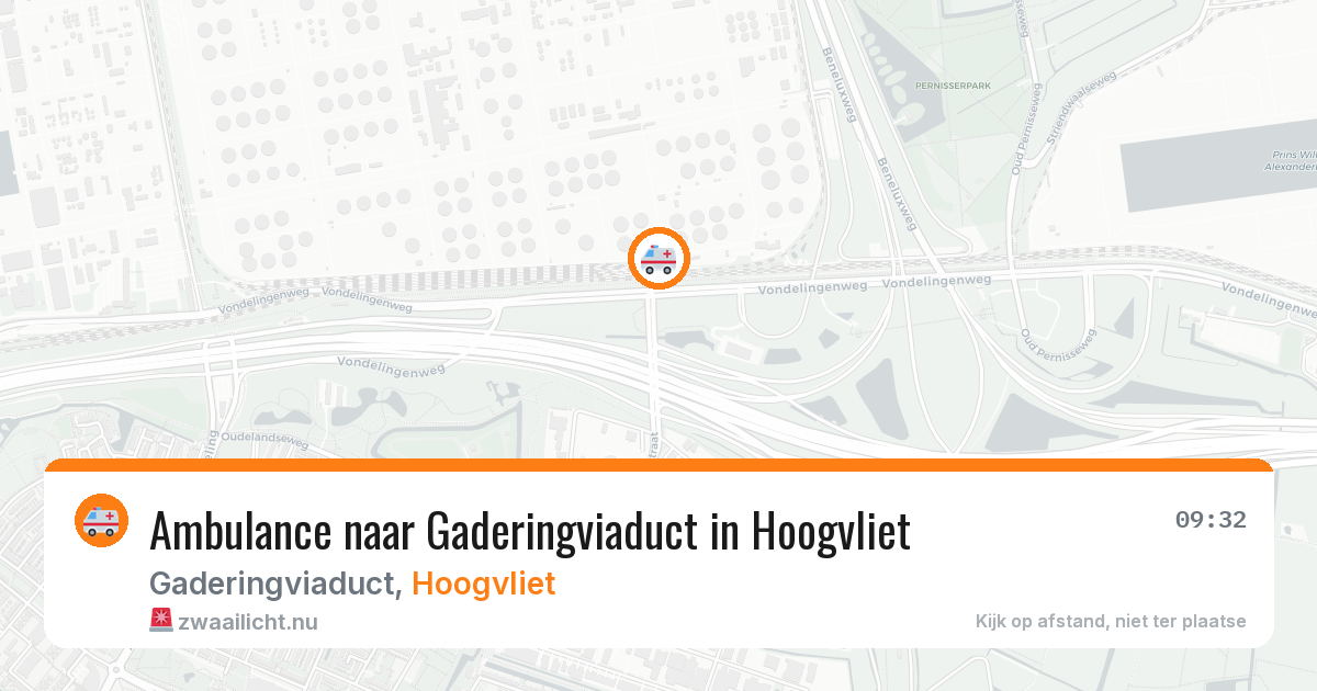 Ambulance naar Gaderingviaduct in Hoogvliet — 16 jul 2026