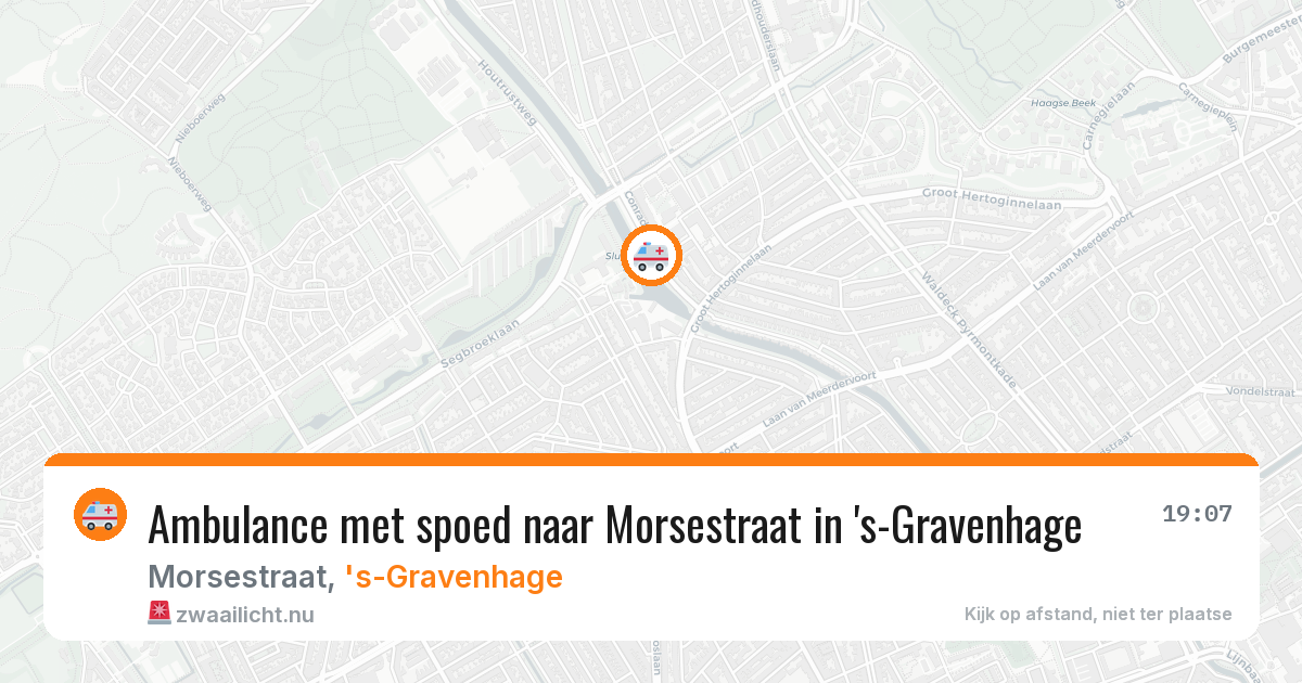 Ambulance met spoed naar Morsestraat in 's-Gravenhage — 7 mei 2026