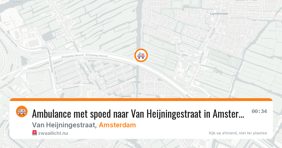 Ambulance met spoed naar Van Heijningestraat in Amsterdam — 21 mei 2026