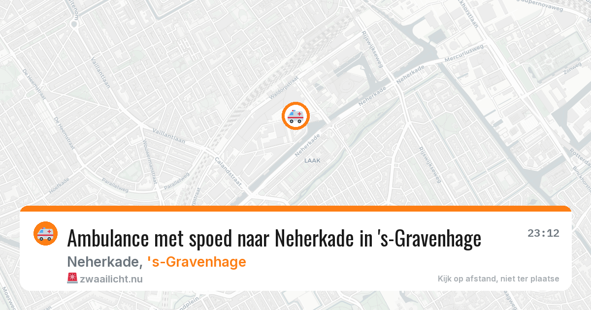 Ambulance met spoed naar Neherkade in 's-Gravenhage — 10 jul 2026