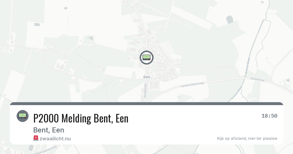 P2000 Melding Bent, Een — 19 feb 2026