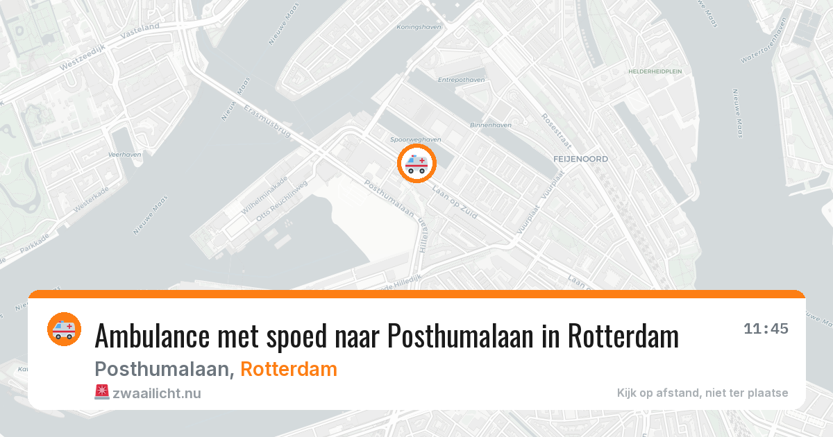 Ambulance met spoed naar Posthumalaan in Rotterdam — 25 mrt 2026