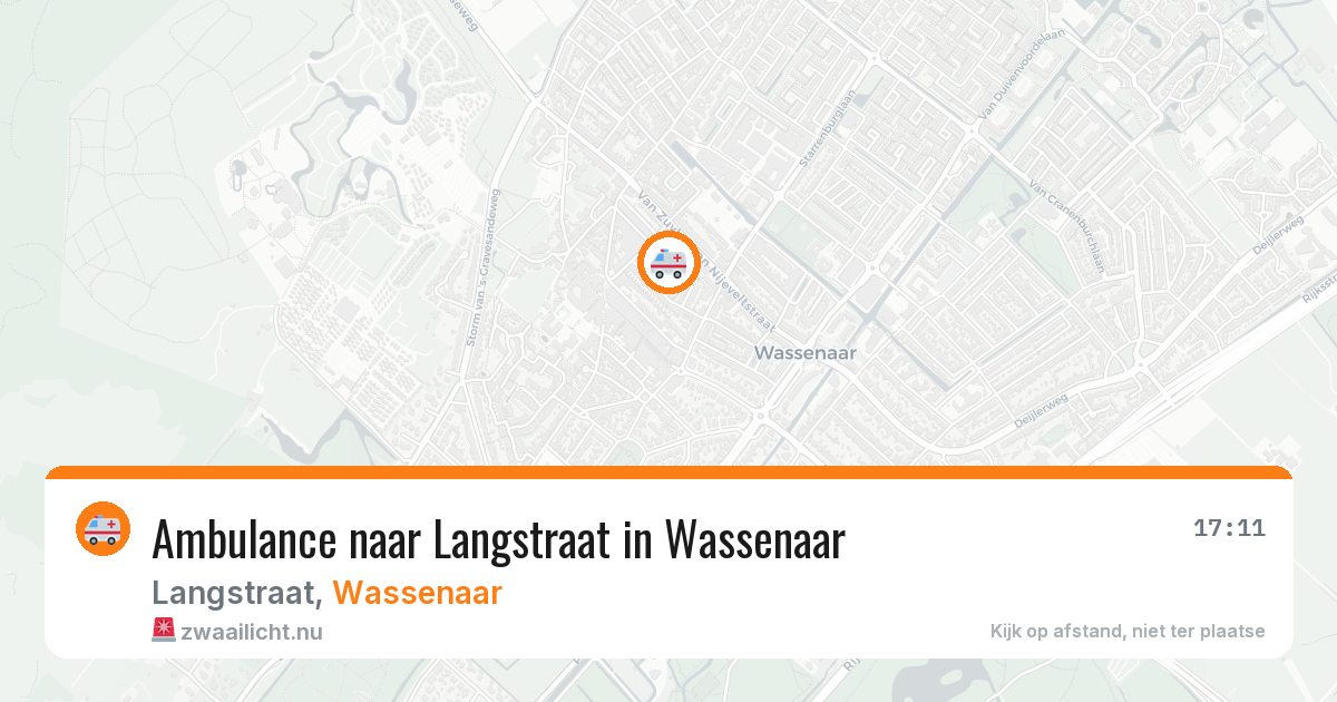 Ambulance naar Langstraat in Wassenaar — 19 mrt 2026