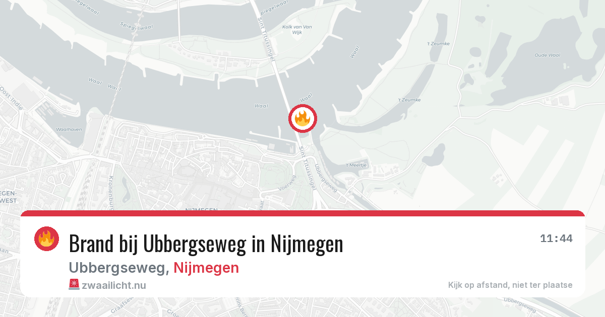 Brand bij Ubbergseweg in Nijmegen — 24 jul 2026