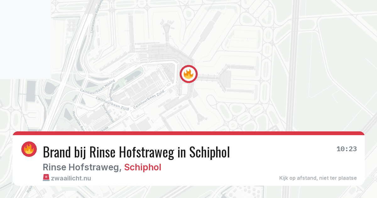 Brand bij Rinse Hofstraweg in Schiphol — 8 jul 2026