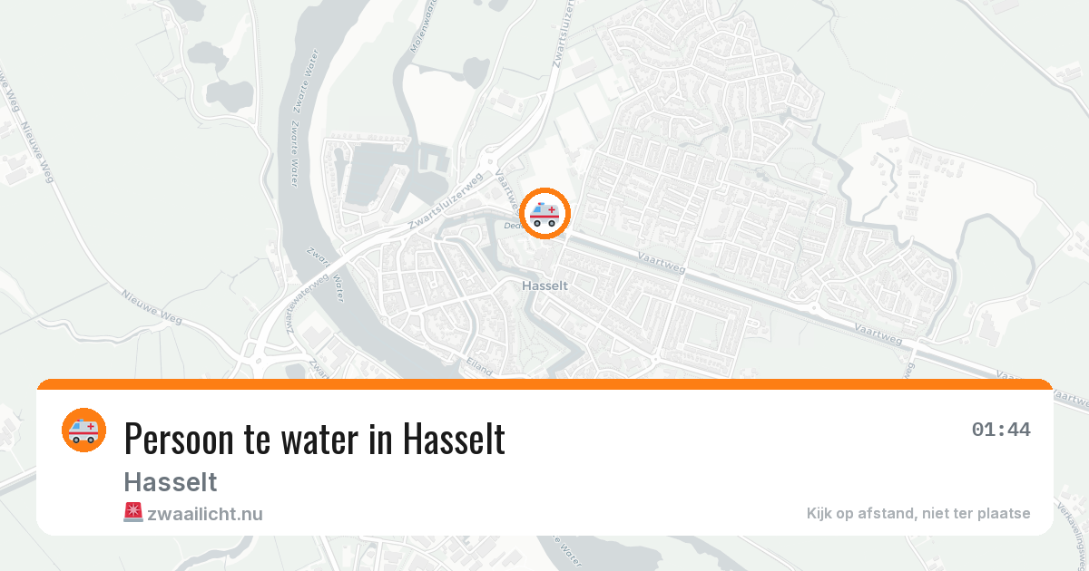 Persoon te water in Hasselt — 14 mei 2026