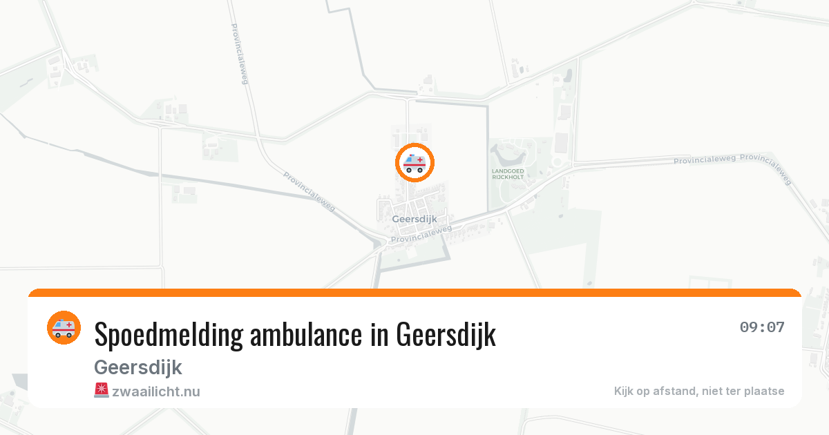 Spoedmelding ambulance in Geersdijk — 9 mrt 2026