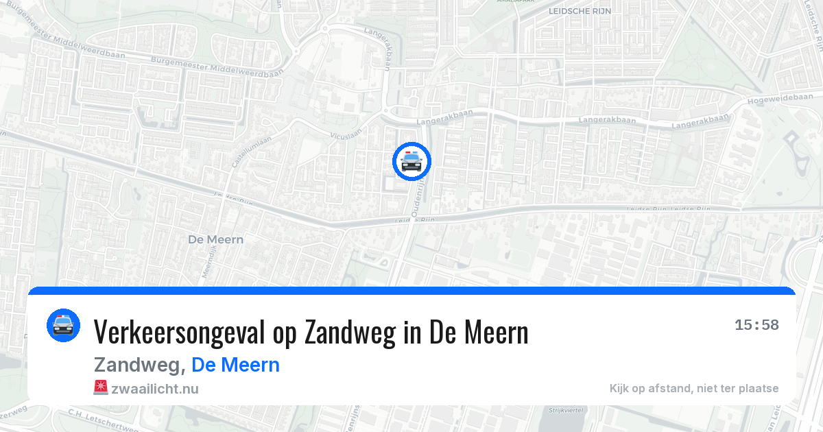 Verkeersongeval op Zandweg in De Meern — 24 jan 2026