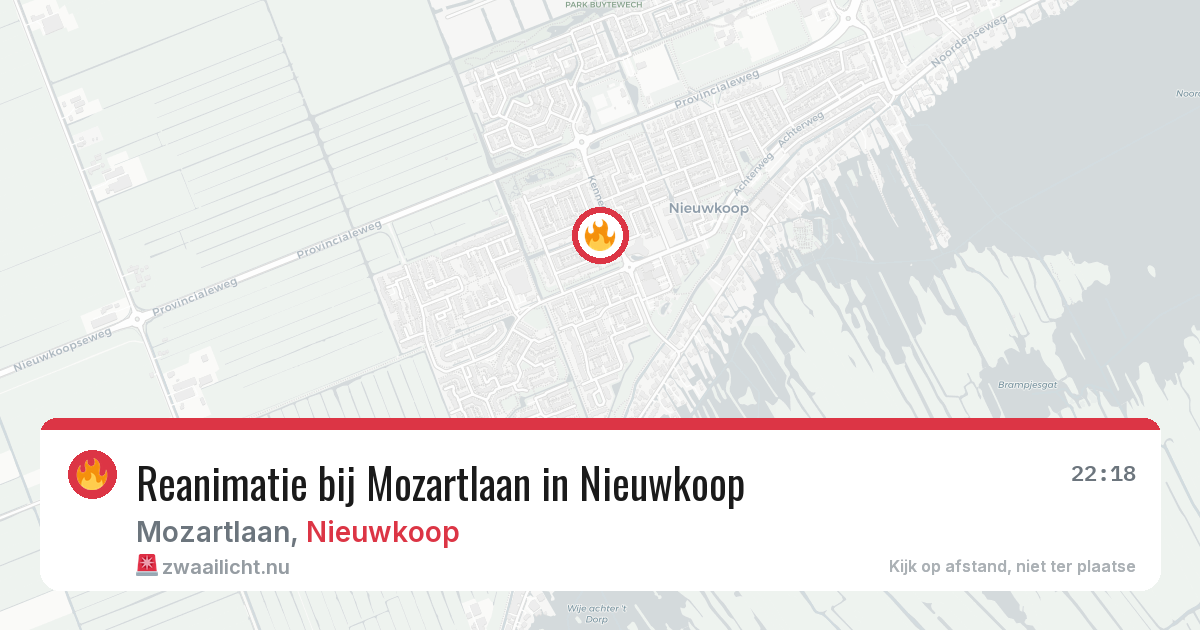 Reanimatie bij Mozartlaan in Nieuwkoop — 22 jan 2026