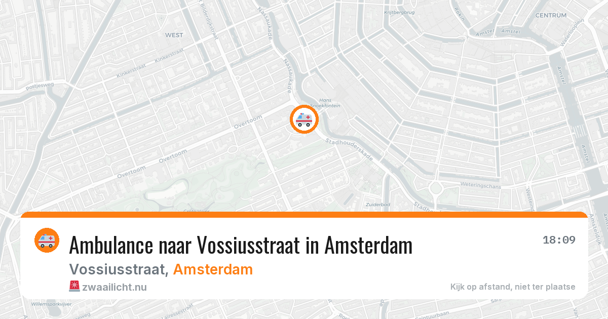 Ambulance naar Vossiusstraat in Amsterdam — 28 mei 2026