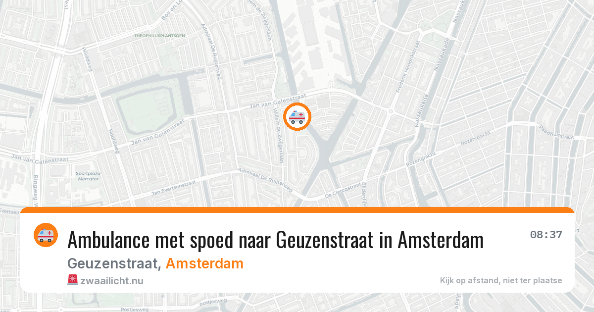 Ambulance met spoed naar Geuzenstraat in Amsterdam — 26 apr 2026