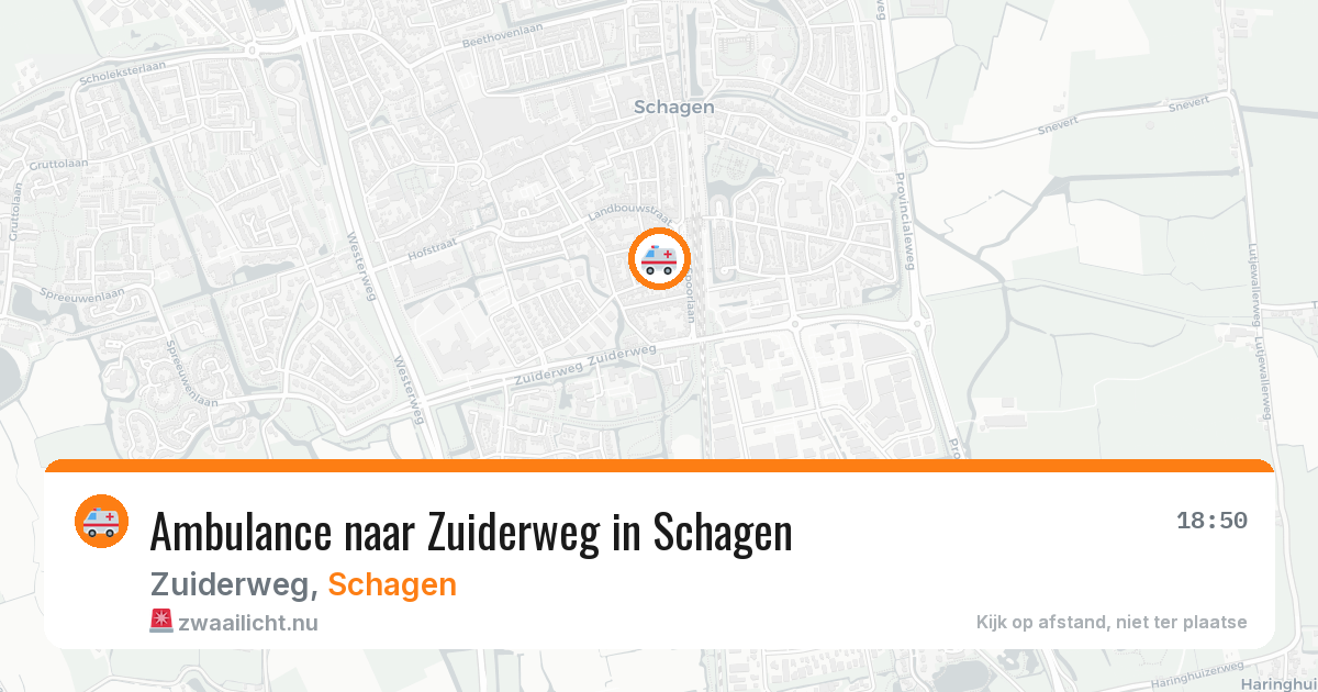Ambulance naar Zuiderweg in Schagen — 21 jul 2026