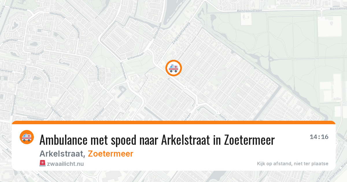 Ambulance met spoed naar Arkelstraat in Zoetermeer — 26 jul 2026