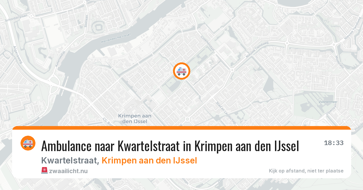 Ambulance naar Kwartelstraat in Krimpen aan den IJssel — 24 jul 2026