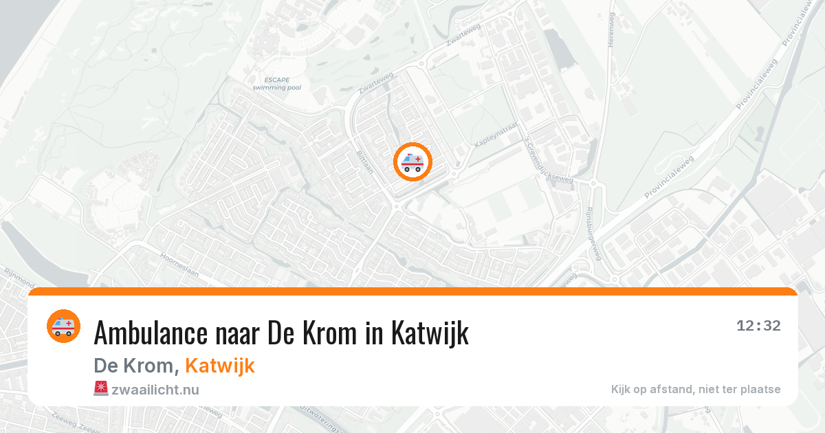 Ambulance naar De Krom in Katwijk — 26 jul 2026