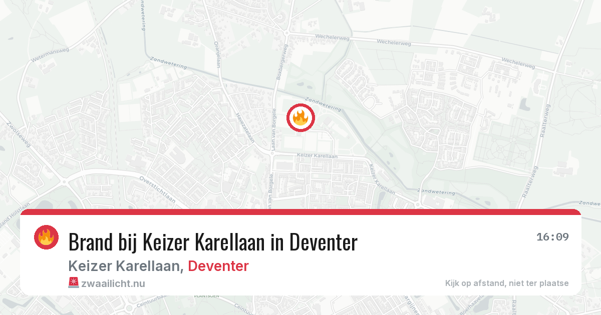 Brand bij Keizer Karellaan in Deventer — 22 apr 2026