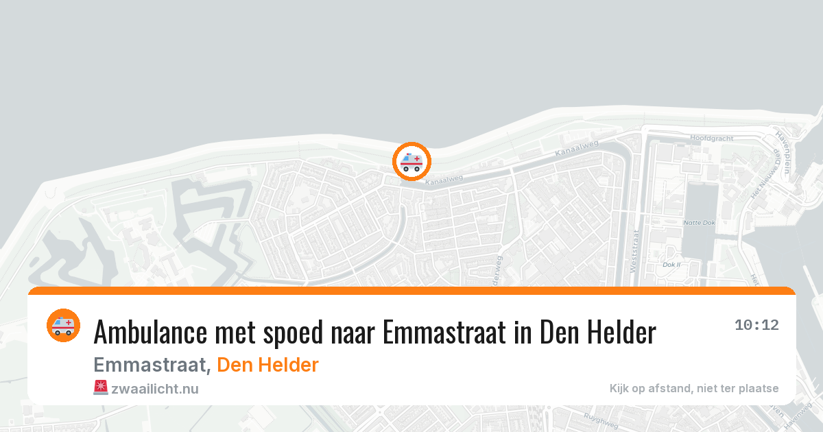 Ambulance met spoed naar Emmastraat in Den Helder — 20 jan 2026