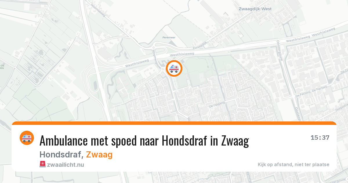 Ambulance met spoed naar Hondsdraf in Zwaag — 18 mei 2026