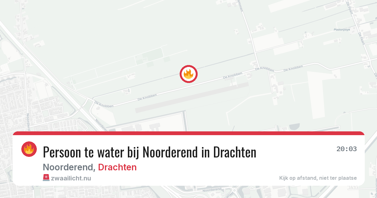 Persoon te water bij Noorderend in Drachten — 2 jun 2026