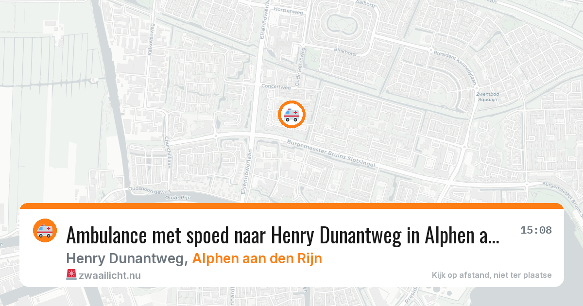 Ambulance met spoed naar Henry Dunantweg in Alphen aan den Rijn — 22 jul 2026