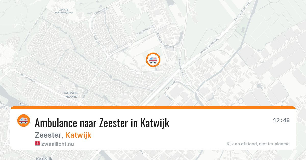Ambulance naar Zeester in Katwijk — 18 jul 2026