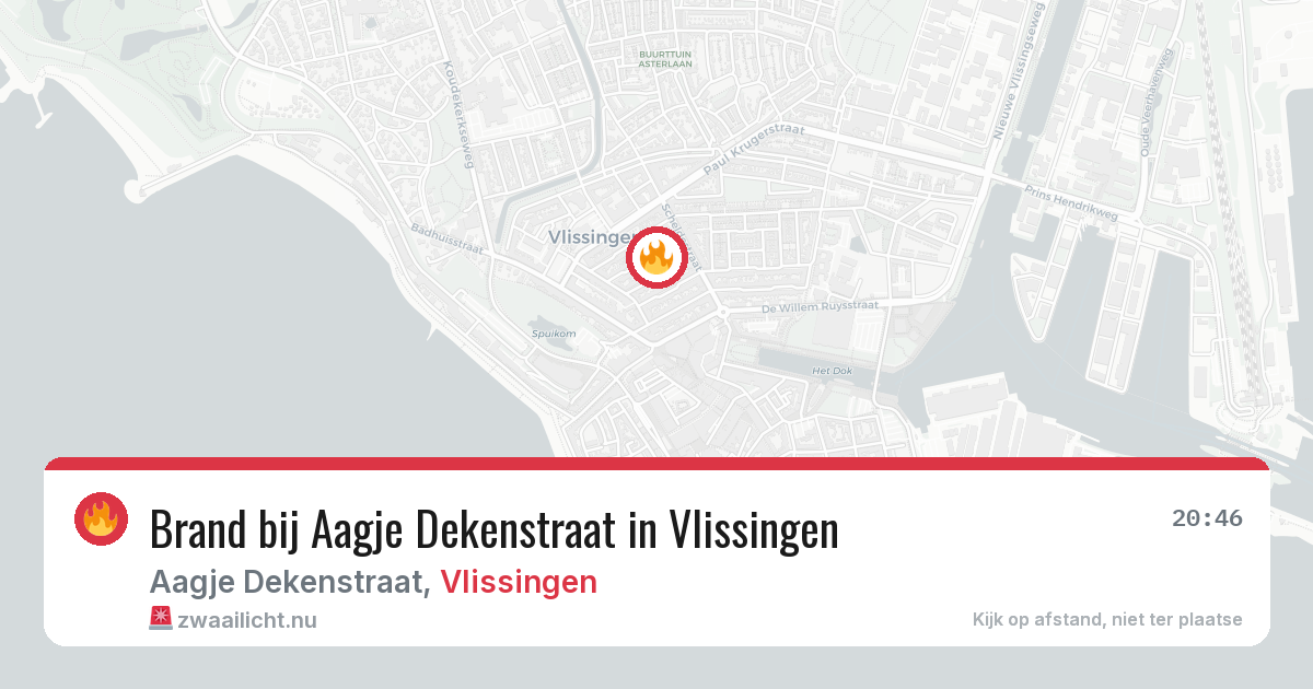 Brand bij Aagje Dekenstraat in Vlissingen — 19 jul 2026