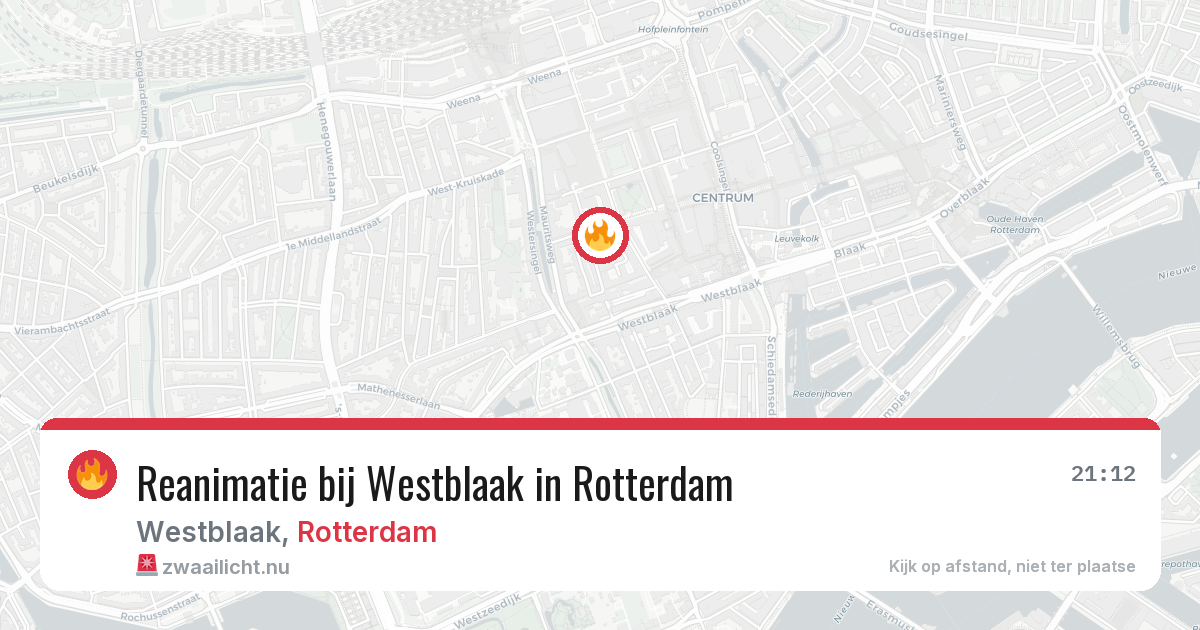 Reanimatie bij Westblaak in Rotterdam — 2 jun 2026