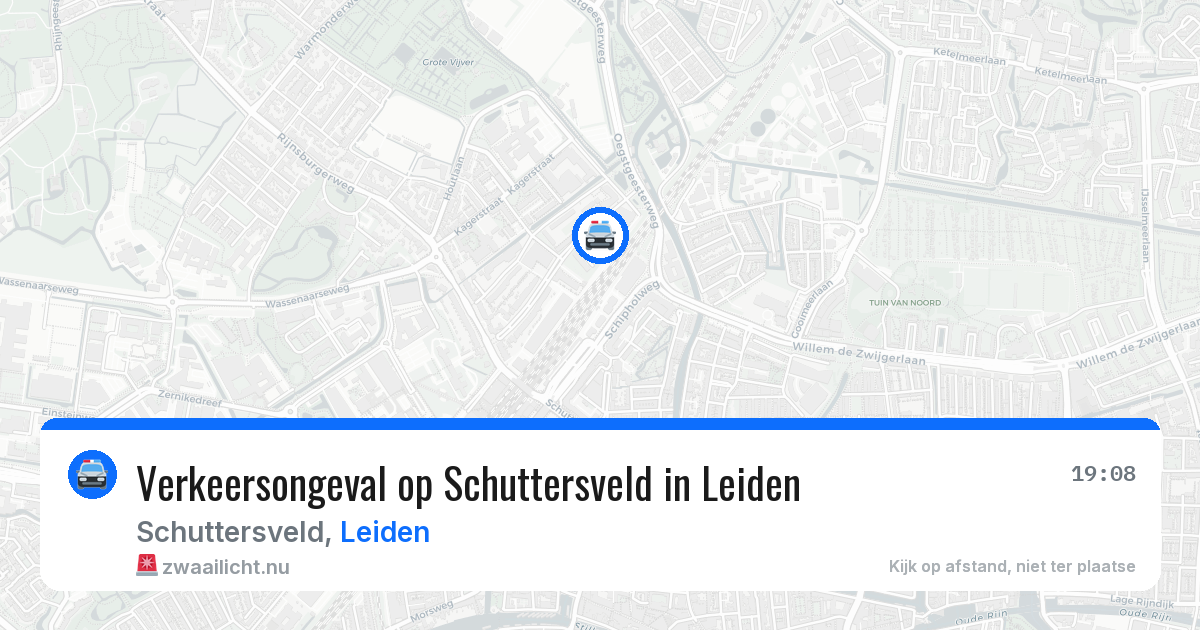 Verkeersongeval op Schuttersveld in Leiden — 23 jan 2026