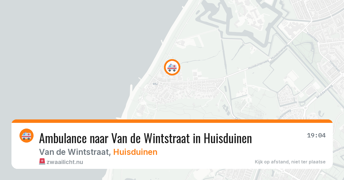Ambulance naar Van de Wintstraat in Huisduinen — 18 mei 2026