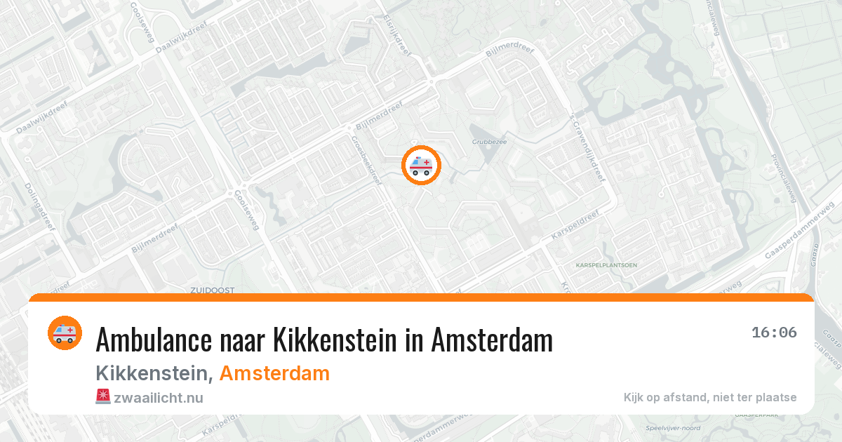 Ambulance naar Kikkenstein in Amsterdam — 13 jul 2026