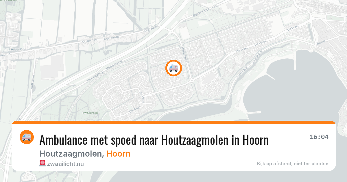 Ambulance met spoed naar Houtzaagmolen in Hoorn — 5 jun 2026