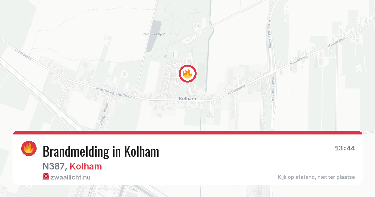 Brandmelding in Kolham — 21 apr 2026