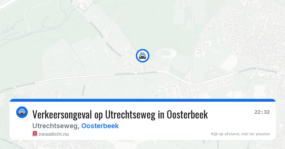 Verkeersongeval op Utrechtseweg in Oosterbeek — 11 mrt 2026