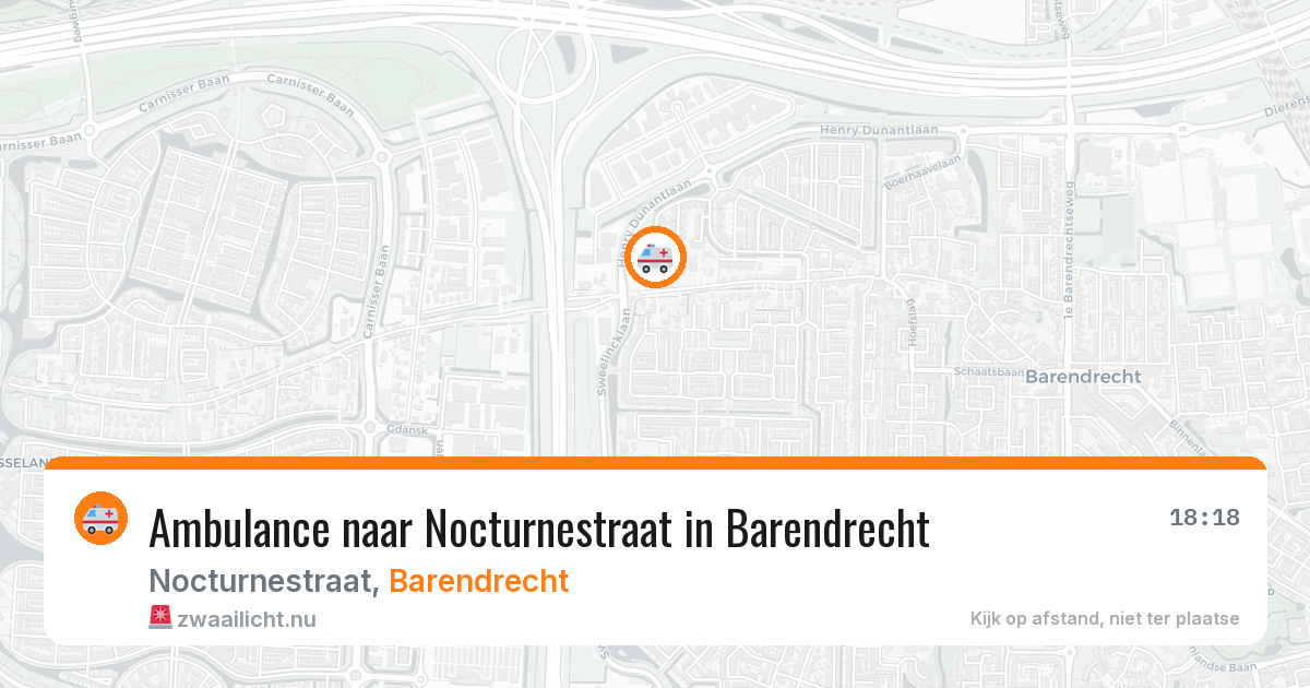 Ambulance naar Nocturnestraat in Barendrecht — 23 jul 2026