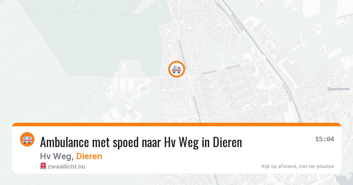 Ambulance met spoed naar Hv Weg in Dieren — 22 mrt 2026