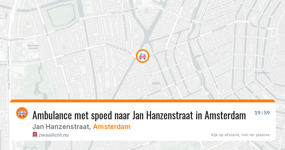 Ambulance met spoed naar Jan Hanzenstraat in Amsterdam — 3 jun 2026