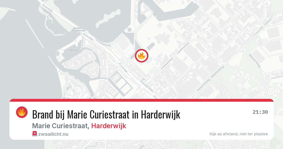 Brand bij Marie Curiestraat in Harderwijk — 9 jul 2026