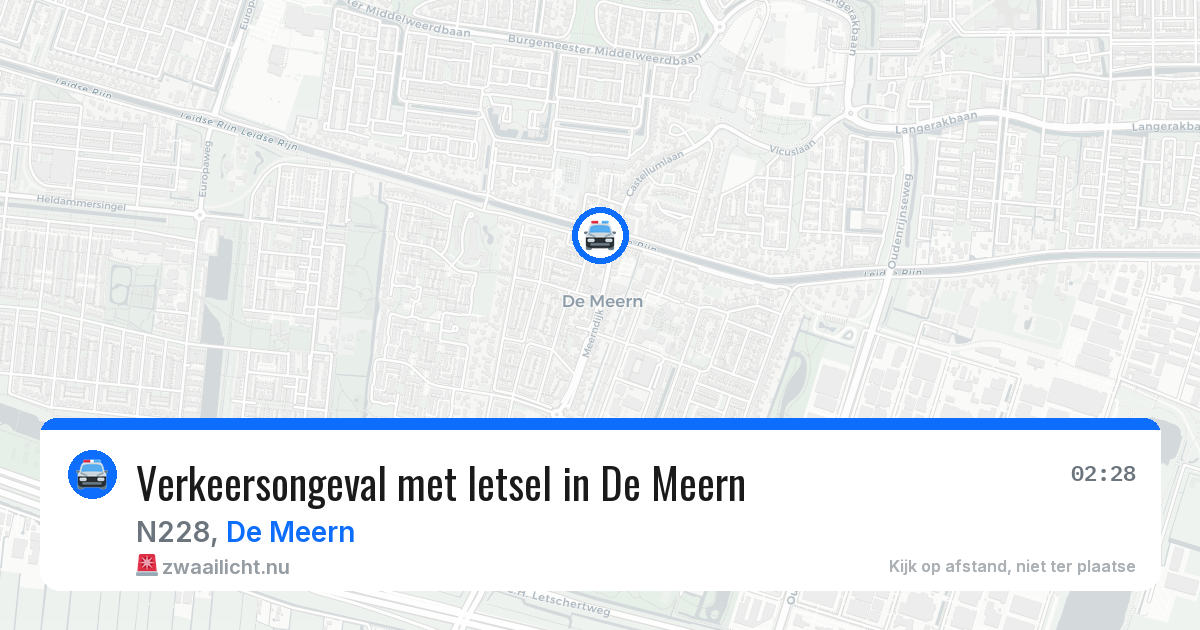 Verkeersongeval met letsel in De Meern — 18 jan 2026