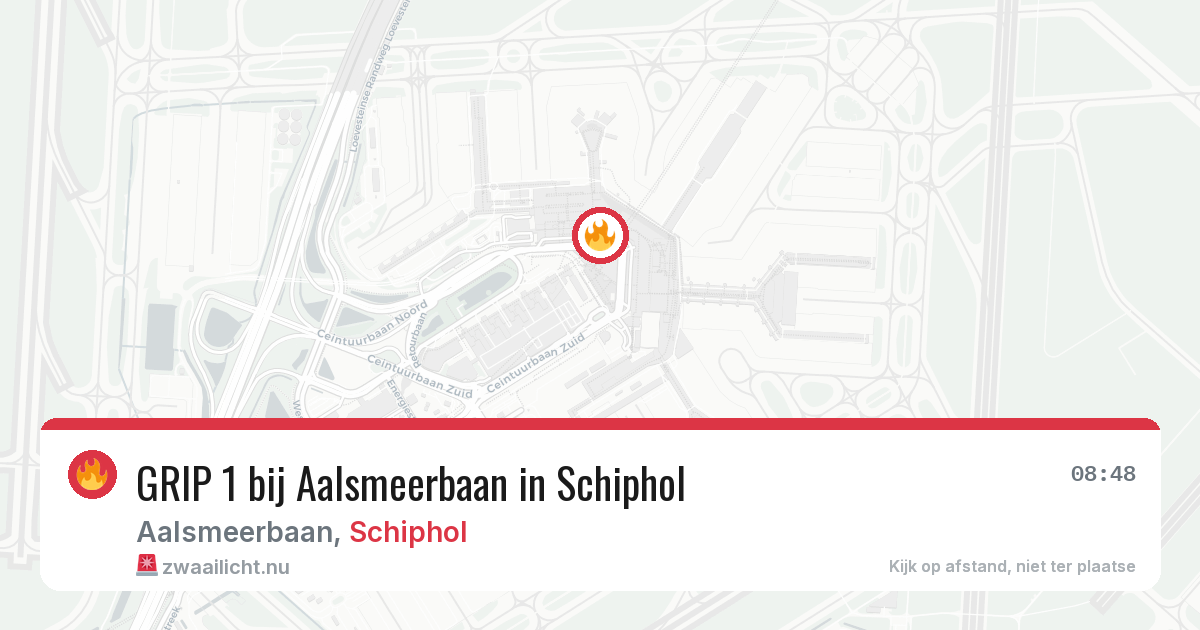 GRIP 1 bij Aalsmeerbaan in Schiphol — 25 mei 2026