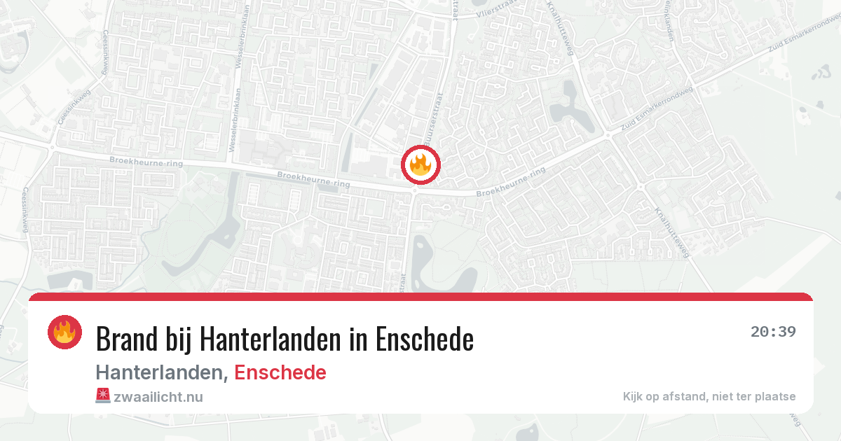 Brand bij Hanterlanden in Enschede — 26 mei 2026
