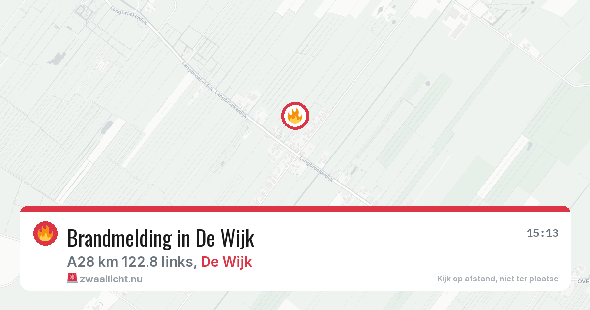 Brandmelding in De Wijk — 24 mei 2026